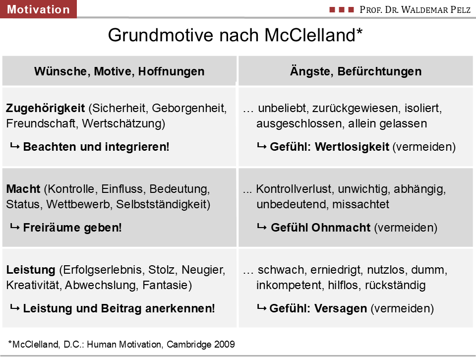 Grundmotive nach McClelland